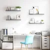 vidaXL Schweberegale 4 Stk. Grau 80x23,5x3,8 cm MDF Produktbild-Vorschau 3