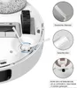 Close-up view of a robot vacuum cleaner's underside with inset images highlighting its features. Produktbild-Vorschau