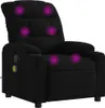 vidaXL Massagesessel Schwarz Stoff Produktbild-Vorschau 1