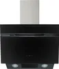 A black and silver kitchen range hood against a white background. Produktbild-Vorschau