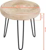 2.03 Sgabello in legno massiccio con struttura in metallo - Anteprima dell’immagine prodotto 2