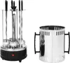 A vertical electric grill and a charcoal chimney starter are displayed side-by-side on a white background. Náhled obrázku produktu