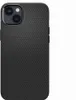A black iPhone case with a textured surface is shown against a white background. Produktbild-Vorschau