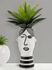 Mauro Ferretti Vase Gesicht 13,2x11,8x26,3 cm weiß schwarz Produktbild-Vorschau 10