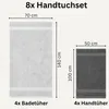 Komfortec 8er Handtuch Set aus 100% Baumwolle, 4 Badetücher Produktbild-Vorschau 3