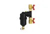 A product shot of a magnetic sludge separator with brass fittings and red valve handles against a white background. Podgląd zdjęcia produktu