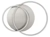 A modern LED wall or ceiling light with a circular design and two overlapping rings. Produktbild-Vorschau