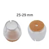 Stuhlbeinkappen Silikon Transparent - 25-29mm - 16 Stück - Produktbild-Vorschau 2
