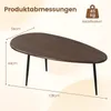 COSTWAY Couchtisch, Mittelalter Wohnzimmertisch mit Produktbild-Vorschau 3