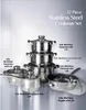 Masterpan set di pentole in acciaio inox 12 pezzi per Anteprima dell’immagine prodotto 4