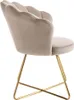 Stuhl 6er-Set - Samt & Metall - Beige & Goldfarben - FIORI Produktbild-Vorschau 5
