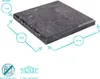 6x Schwarz 10cm Marmor Quadratische Untersetzer Coasters - Produktbild-Vorschau 3