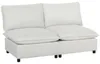HOMCOM Sofa 2 Sitzer aus Kunstleder 146 cm Modulare Couch Produktbild-Vorschau 1