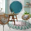 Teppich Mandala – Runde Vintage Boho Teppich, 120 cm – Produktbild-Vorschau 2