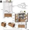 okwish Küchenschrank Beistellschrank mit Doppeltüren und Produktbild-Vorschau 6