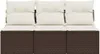 vidaXL Gartensofa mit Kissen 3-Sitzer Braun Poly Rattan Produktbild-Vorschau 4