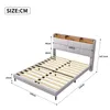 Letto imbottito Fortuna Lai 140x200 cm con illuminazione Anteprima dell’immagine prodotto 3