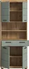 A tall cabinet with multiple doors and shelves, shown open. Produktbild-Vorschau