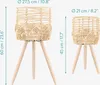 Navaris 2x Blumentopf mit Ständer im Rattan Look - Boho Produktbild-Vorschau 5