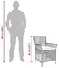 vidaXL - Ensemble de 4 chaises de jardin, beige et crème, Voir les images du produit 13