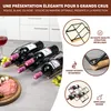 eluno Casier à vin pour 5 bouteilles, en métal et bambou, Voir les images du produit 3