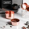 8er Set Edelstahl Messbecher und Messlöffel Roségold Produktbild-Vorschau 4