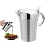 Edelstahl Thermo Sauciere Soßenkanne mit Klappdeckel Produktbild-Vorschau 4