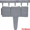 A set of grey plastic garden edging pieces with a stone-like texture, shown against a white background. Produktbild-Vorschau