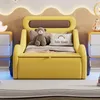 A child's bed with a teddy bear and a pillow on it, in a bedroom setting. Produktbild-Vorschau