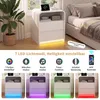 UnboxG 2er Set Nachttische Weiß – Nachttisch mit LED, USB & Produktbild-Vorschau 6