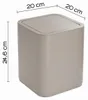 Sapho Gedy Seventy - Cestino per rifiuti da 8 l, beige Anteprima dell’immagine prodotto 2