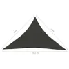 The Living Store Sonnensegel 160 g/m² Anthrazit 3x3x4,2 m Produktbild-Vorschau 6