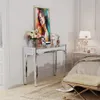 WISFOR Table console miroir, Table console argent verre Voir les images du produit 5
