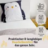 Kinder Bettwäsche Set 135x200 80x80 cm süße Pinguin Produktbild-Vorschau 5