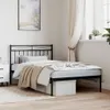 vidaXL Struttura letto con testiera in metallo nero 100x200 Anteprima dell’immagine prodotto 7