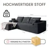 Couch L-Form,Sofa Links Samtstoff Vierersofa mit Produktbild-Vorschau 7