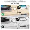 Collage showing organized vs. disorganized cable management on a desk with a laptop, phone, and tablet. Anteprima dell’immagine prodotto