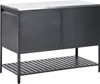 BELIANI Outdoor-Küchenschrank Schwarz Stahl 120 x 60 x 93 Produktbild-Vorschau 5