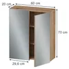 Koupelnová zrcadlová skříňka Vicco Takumi Artisan 60 x 70 Náhled obrázku produktu 2