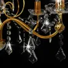 vidaXL Lampadario con perle di cristallo Golden Round 6×E14 Anteprima dell’immagine prodotto 6