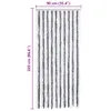 vidaXL Rideau moustiquaire gris et blanc 90x220 cm chenille Voir les images du produit 7