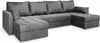 A gray sectional sofa with a U-shape is shown against a white background. Produktbild-Vorschau