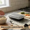 BigDean Wiederverwendbare Meal Prep Boxen mit Deckel (10 Produktbild-Vorschau 2