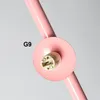 Lampada da terra rosa in stile nordico in metallo con 5 Anteprima dell’immagine prodotto 4