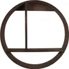 Wandregal Ø 37 cm Holz Dunkelbraun Produktbild-Vorschau 1
