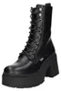 Buffalo Mila Lace Up Mid Damenschuhe Schnürstiefel Schwarz Produktbild-Vorschau 8