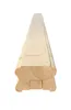 A close-up, straight-on view of a wooden handrail profile against a white background. Produktbild-Vorschau