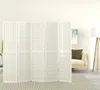 5-tlg. Paravent Japanischer Stil Faltbar 200x170 cm Weiß Produktbild-Vorschau 2