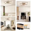 ZMH LED Plafonnier Moderne Bois 3000K Blanc Chaud Noir Voir les images du produit 4