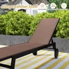 COSTWAY 1 pc. Chaise longue de jardin avec roulettes, Voir les images du produit 5